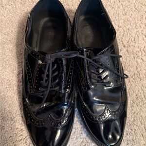 ASOS Black Patent Leather Brogue Shoes
